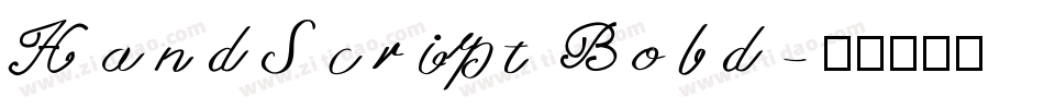 HandScript Bold字体转换